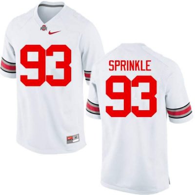 NCAA Ohio State Buckeyes Men's #93 Tracy Sprinkle White Nike Football College Jersey KYN8245BO